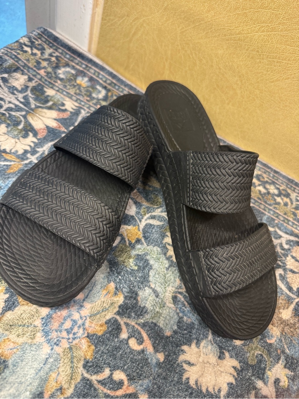 Reef Black Women's Double Strap Slide Sandals 40